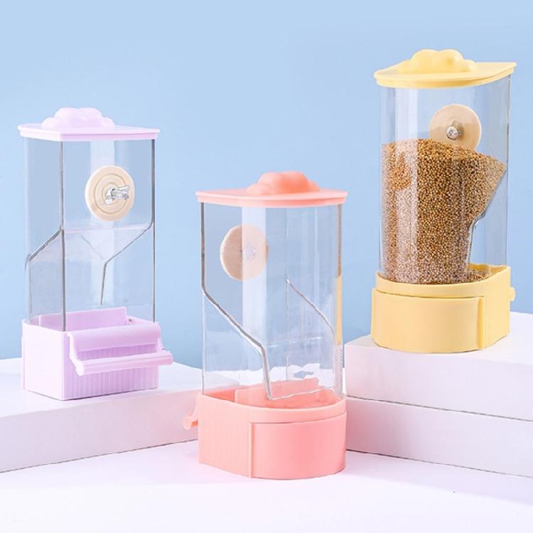 Plastic Parrots Food Holder Automatic Bird Feeder Hanging food Dispenser for Bird Cage Minimizing Waste for Small Birds