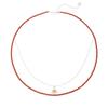 Korean Style S925 Sterling Silver Daisy Red Agate Beaded Necklace - Fashionable Layered Clavicle Chain for Women.