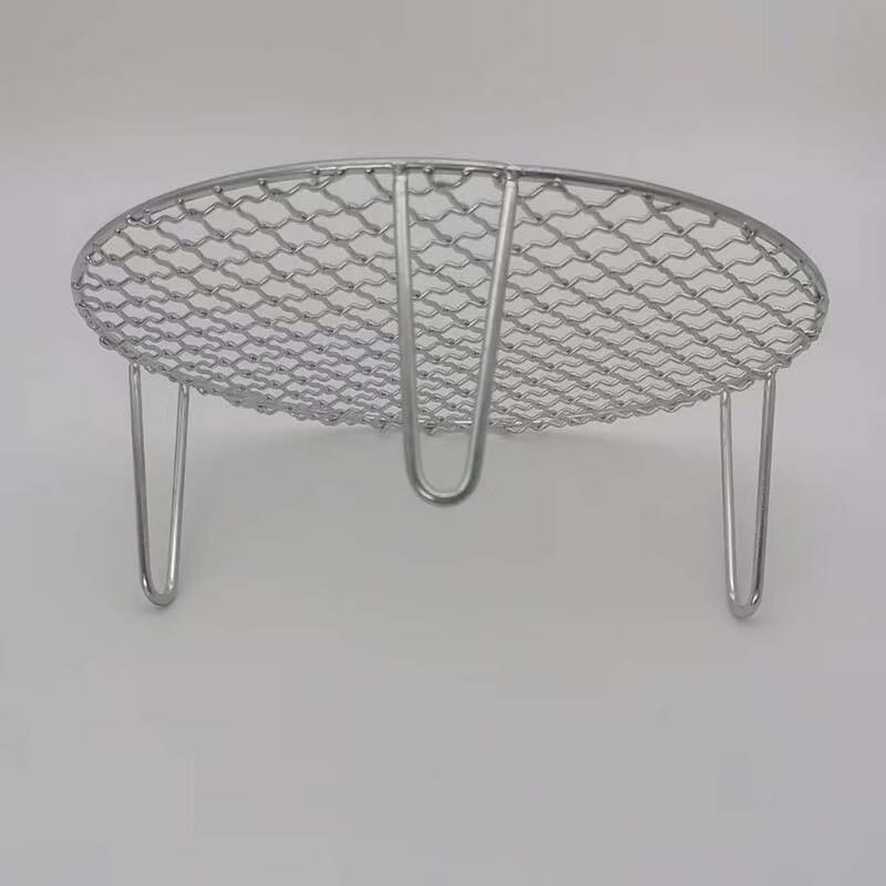 Stainless Steel Round Grill & Air Fryer Rack with High Legs