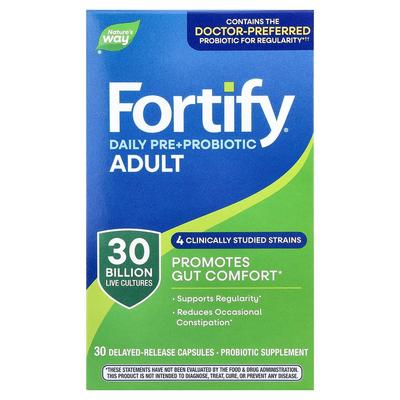 Nature's Way Fortify Daily Probiotic Adult 30 Billion CFU Delayed Release Capsules 30 Count