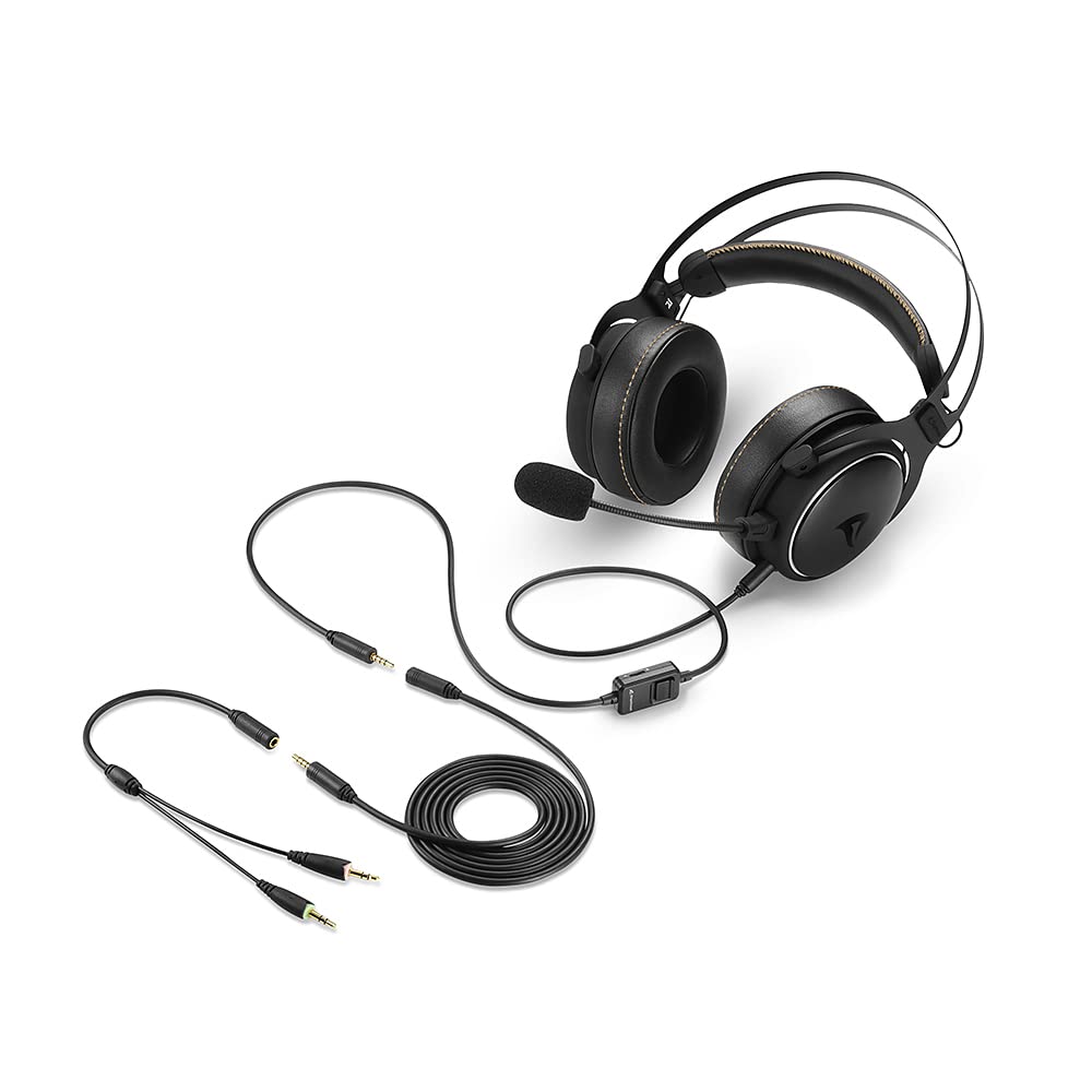 Sharkoon SKILLER SGH50 Gaming Headset with 50mm Driver Stereo Compatible with Series Official Japanese Distributor Hi-Res Audio, Unit, 3.5mm Jack,