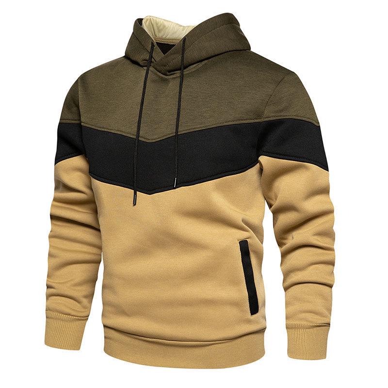 Men's Colorblock Casual Sports Hoodie for Fall/Winter