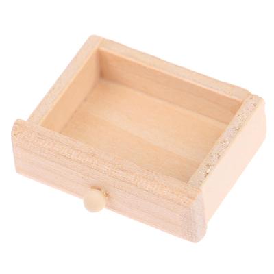 1Pcs 1:12 Dollhouse Wooden Miniature Bedside Cupboard Furniture Diy Accessories