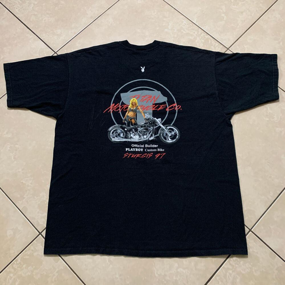 

Редкая винтажная футболка унисекс Playboy Titan Motorcycle Co Sturgis Vtg USA Biker 1997 года