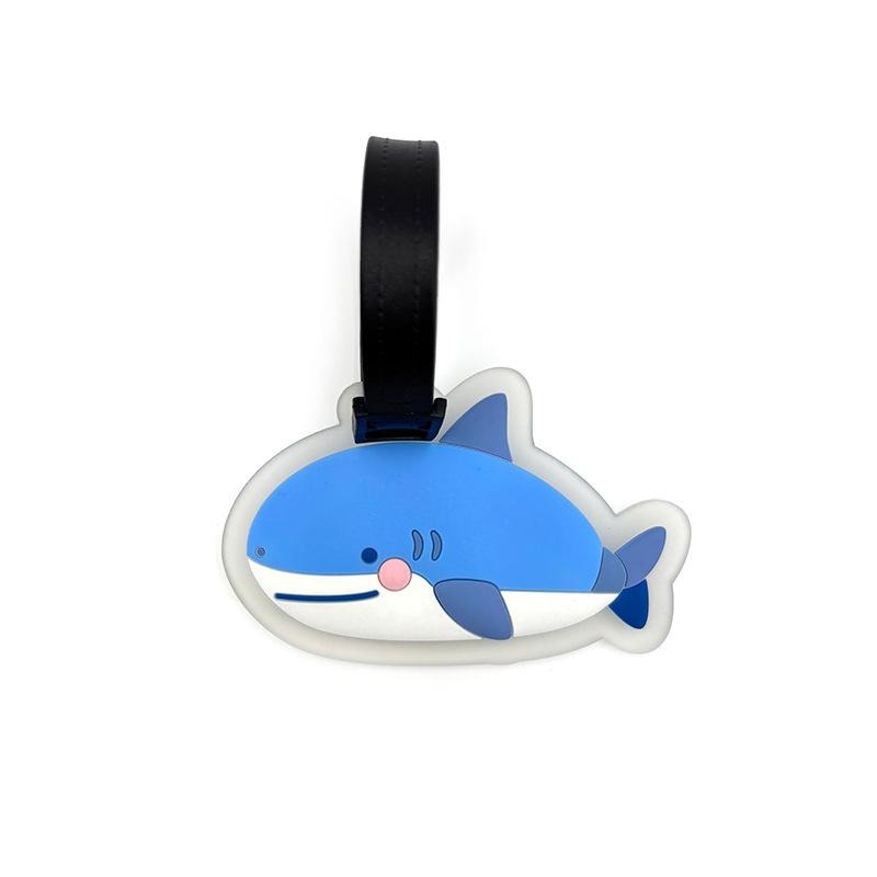 Creative luggage tags, dolphin and koala animal PVC luggage tags, hang tags, check-in tags, airplane travel anti loss, soft rubber luggage tags