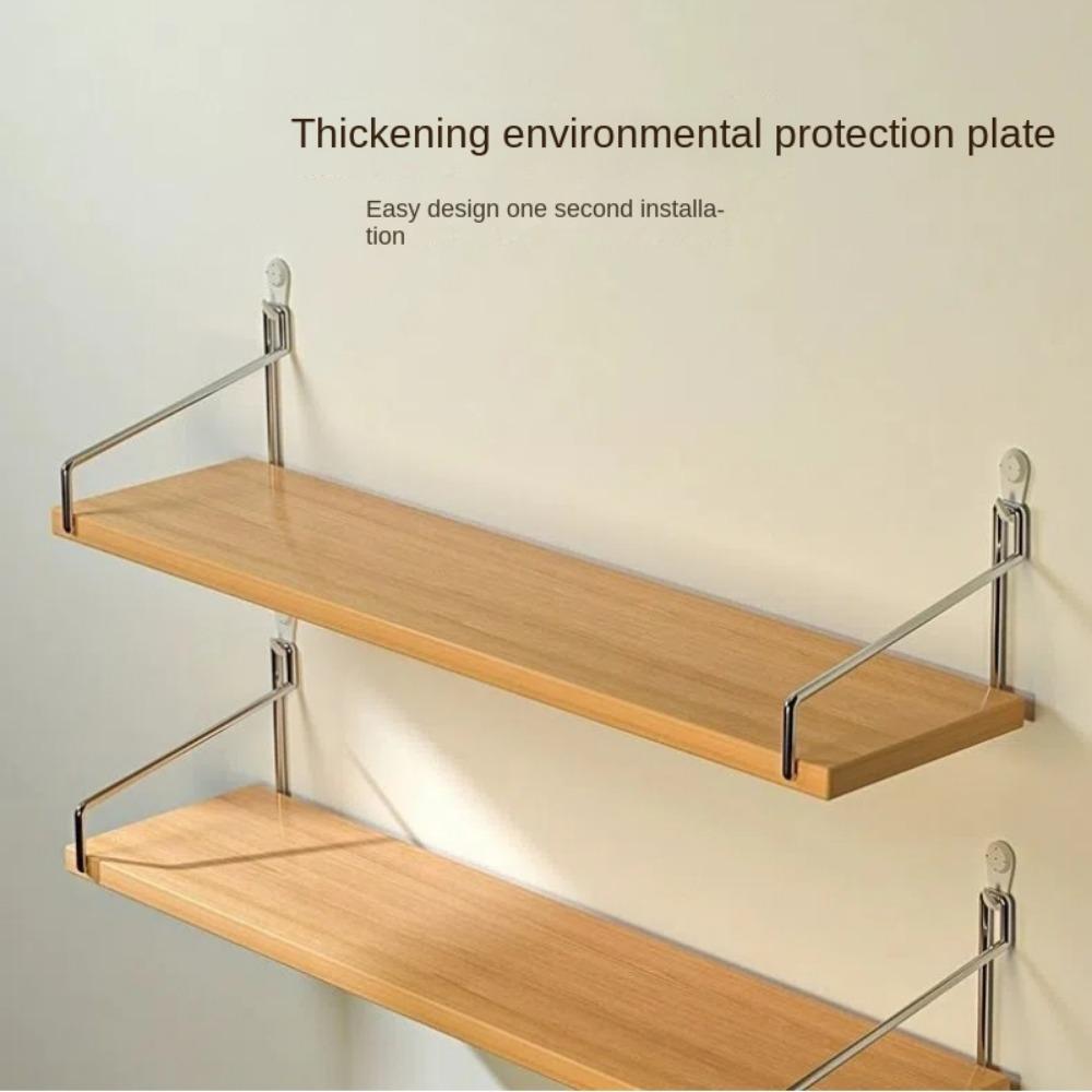 Wood Wall Storage Rack 30/40/50cm Wall Bookshelf Versatile Floating Shelf  Bathroom Room