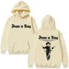 Jesus Is King Print Men Hoodie Religious Outdoor Street Gothic Harajuku Casual Fashion Long-sleeve Autumn Top