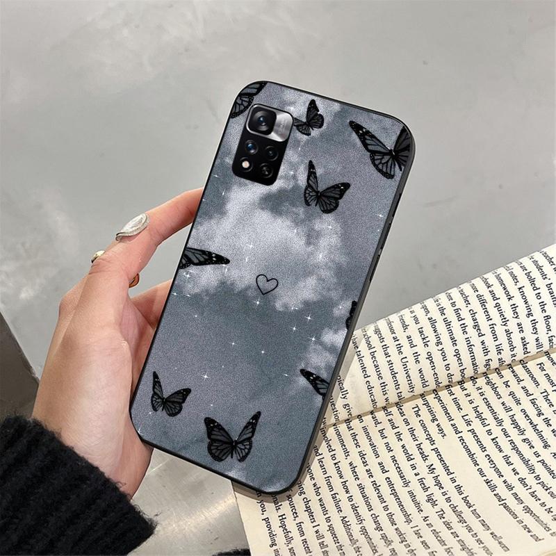 Lila Rosa Schmetterling Auto Casa Hülle Handyhülle Für Xiaomi Redmi note 14 Pro 14 13 12 11 10 Pro 14S 12S 11S Redmi 14C 13C 10