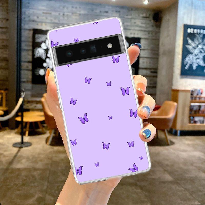 infinity on Purple For Google Pixel 8 7 6 Pro 6A 5 4 5A 4A 3A XL 5G Phone Case Silicone Shockproof Soft Transparent Cover Fundas