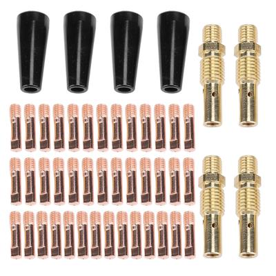 48 Pcs Flux Core Gasless Nozzle Tips Kit 0.030 Inch MIG Welding Tips Gas Diffuser for Magnum 100L