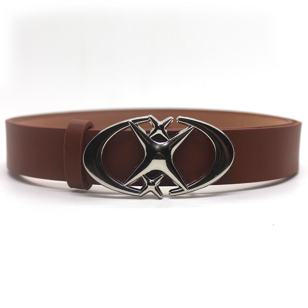 Stylish Crescent Moon & Star Leather Belt for Jeans & Skirts