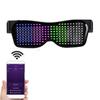 LED-Brille, Bluetooth-App-Steuerung LED-Anzeige Smarte Brille USB-wiederaufladbar DIY Funky Brille für Party, Club, DJ, Halloween