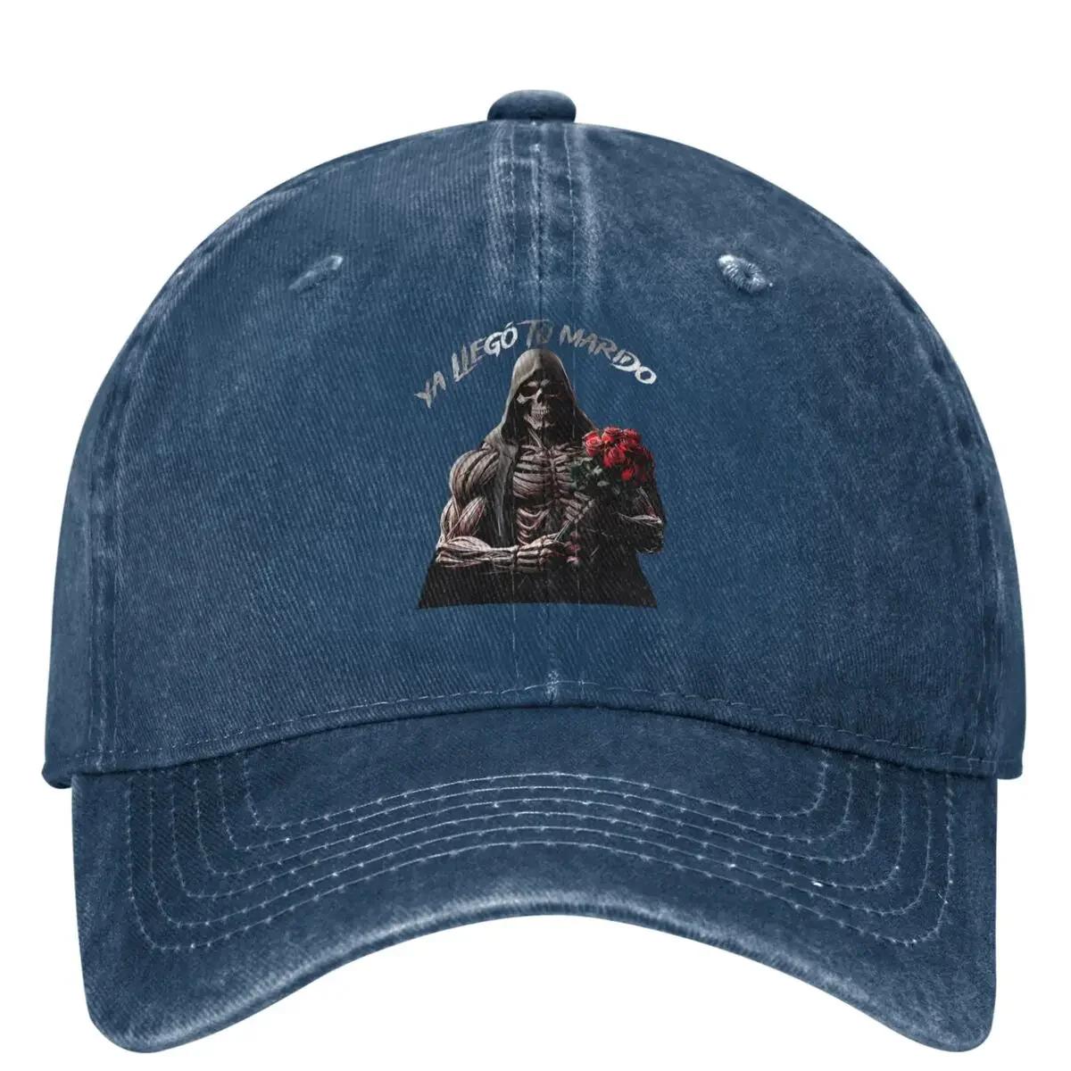 

YA LLEGO TU MARIDO Calacas Chidas Washed Baseball Cap Fashion Hip Hop Hats Summer WoUnisex Outdoor Sports Designer Baseball Caps One Size