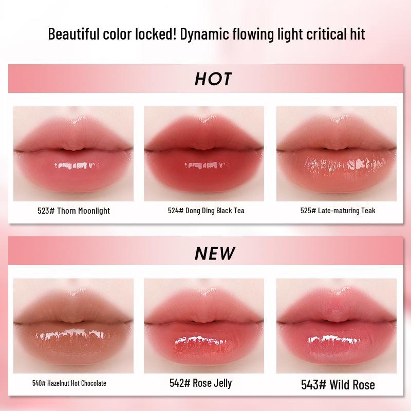 WODWOD Crystal Jelly Lipstick: Long-lasting, Glossy, Natural Plump Lips with Whitening Effect