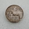 Commemorative Coin 1917 1947 Brass Silver Plated Vintage Style Replica Historical Ship Design Collectible