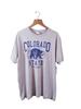 Mens Short Sleeve Beige Cotton Basic T Shirt Size XL ( Colorado State ) Regular