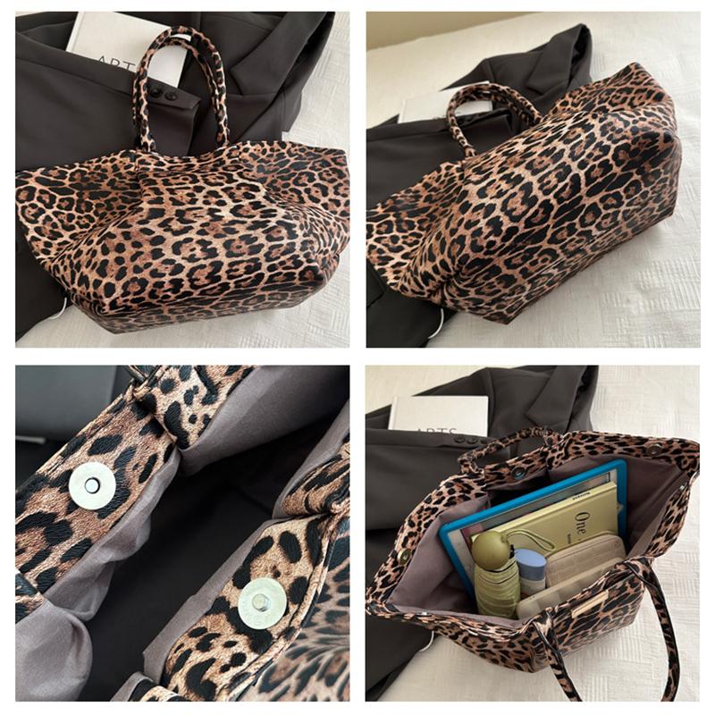 Fashion Leopard Wings Handbag New Large Capacity Trend Leisure Commuting Brand Luxury Underarm Shoulder Tote Bag For Women CLE