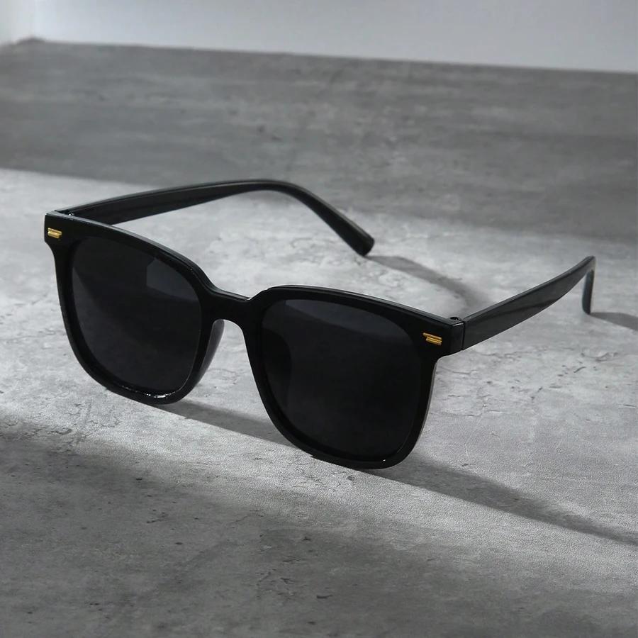 Vintage Large Frame Square Sunglasses Women Men Rectangle Sun Glasses Female Eyewear  For Male Female Eyeglasses