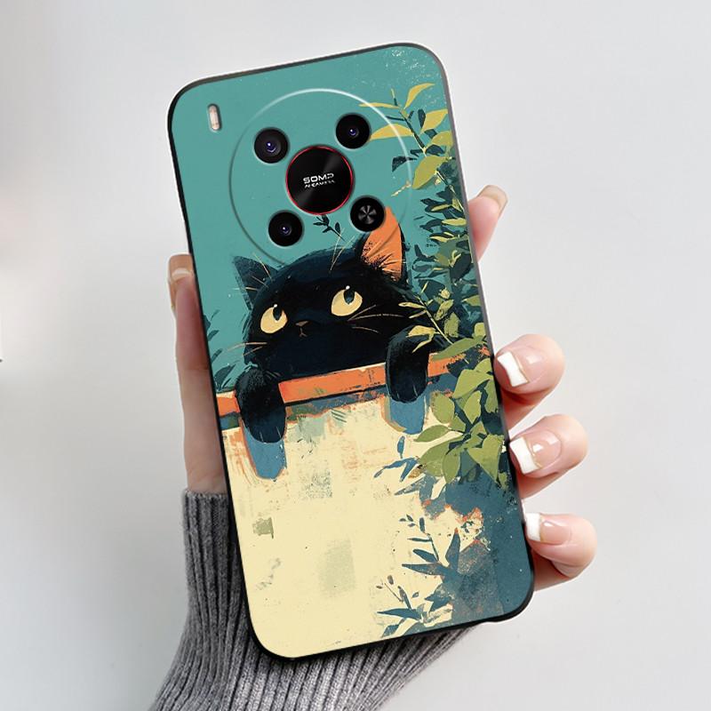 Cute Cartoon Case For ZTE Blade V70 MAX / ZTE Nubia V70 Max Printing Shell Protective Cover Soft Silicone Black Casing