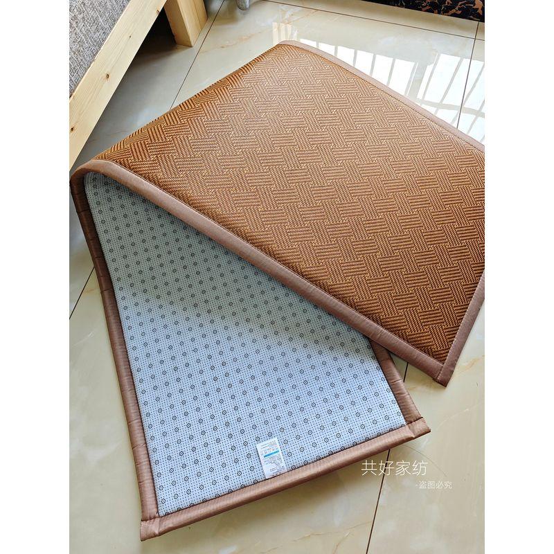 

Summer Sofa Seat Cushion for Summer Thickened Rattan Mat Three-Seat Straight Row New Chinese Solid Wood Fabric Leather Sofa Seat Cushions Dark Biscuit Flower 40 * 40cm