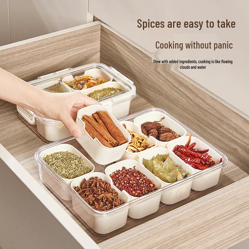 Portable Moisture-Proof Seasoning and Ingredient Storage Box