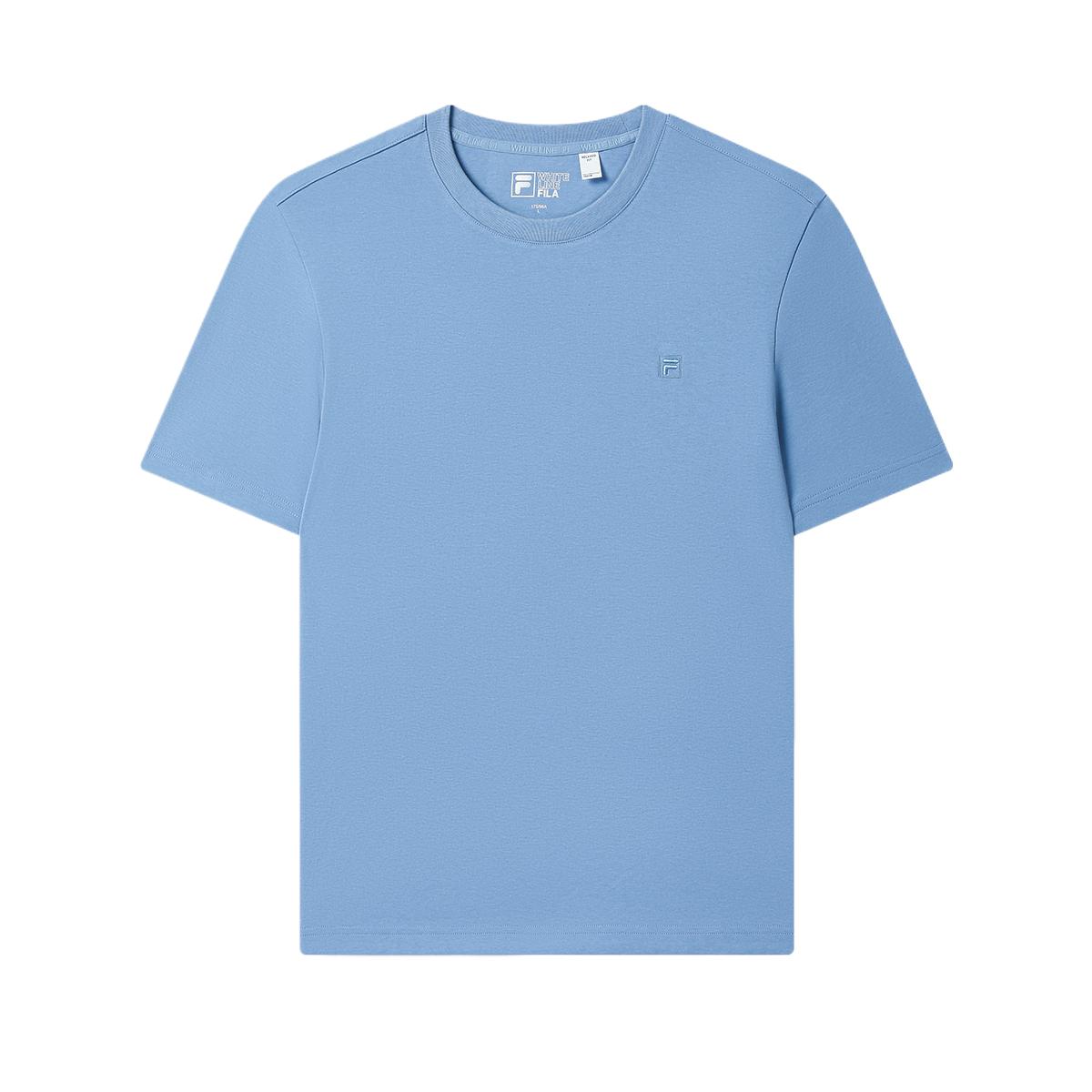 

Fila White Fashion Casual Classic Simple Short Sleeve T-Shirt Men Tops Legendary-Blue F11M533117FNV