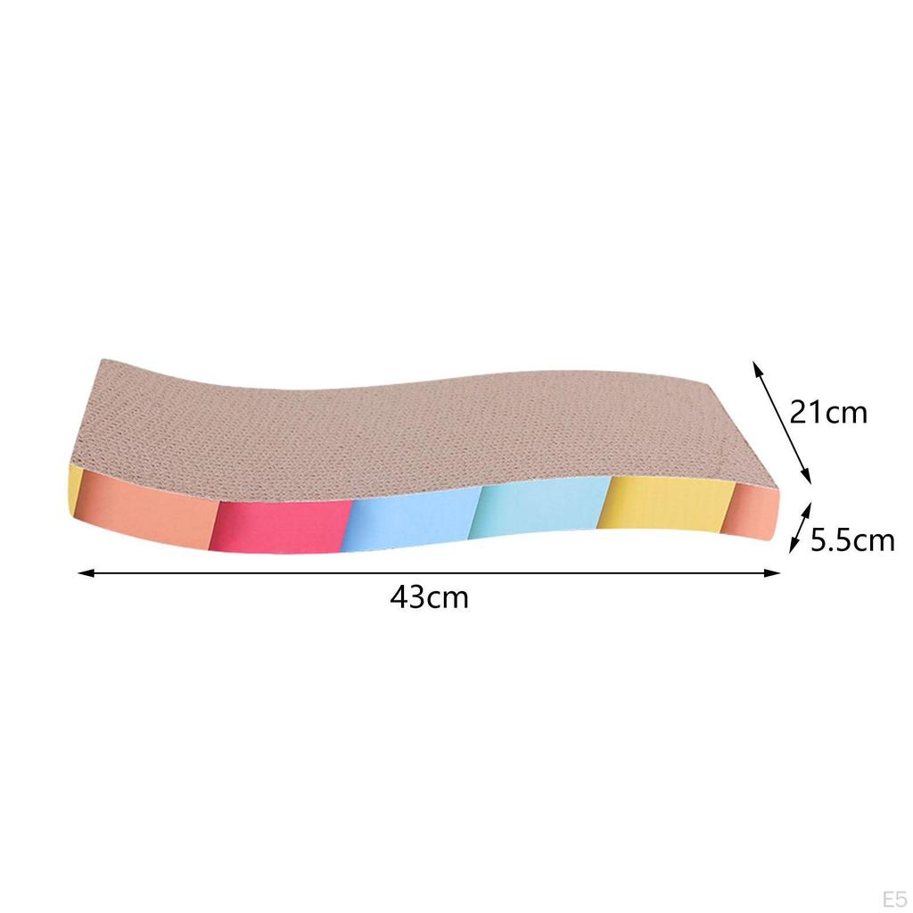 Cardboard Cat Scratcher, Furniture Protector, Wavy Scratching Couch for Cats to Play with While