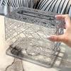 Quadratische Taschentuchbox Taschentuchbehälter Transparenter Taschentuchboxhalter mit Aufbewahrungsfach Deckel für Anti-Oxidation Feuchtigkeitsdicht