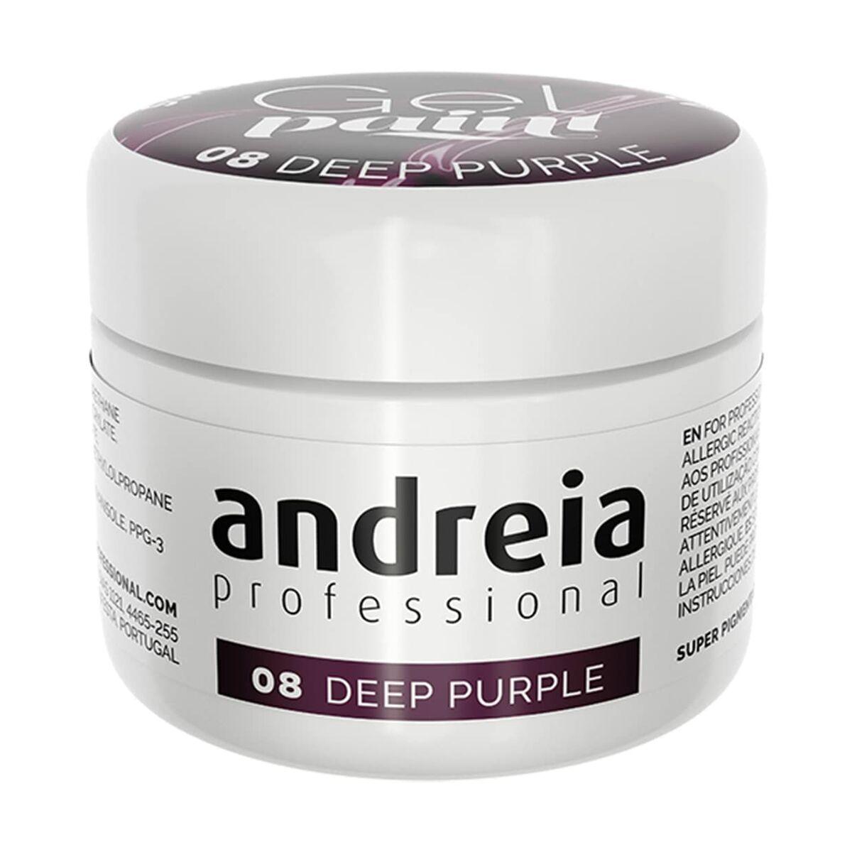 

Andreia Gel Paint Gel Nail Polish 4 Ml Purple No. 08 TU прозрачный