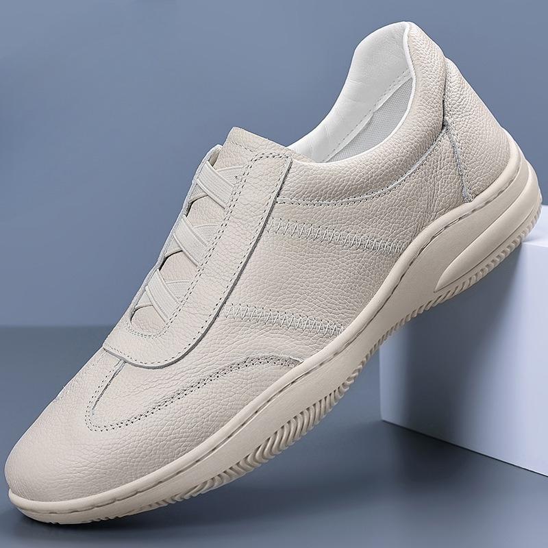 New Shoes for Men Genuine Leather Casual Shoes Fashion Sport Style Leisure Shoes Youth Slip-on Sneaker