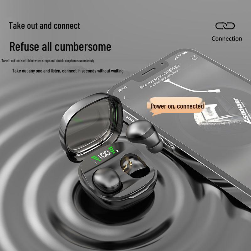 Ultra-Small Invisible Noise-Cancelling Bluetooth Sleep Headset for Mobile Phones