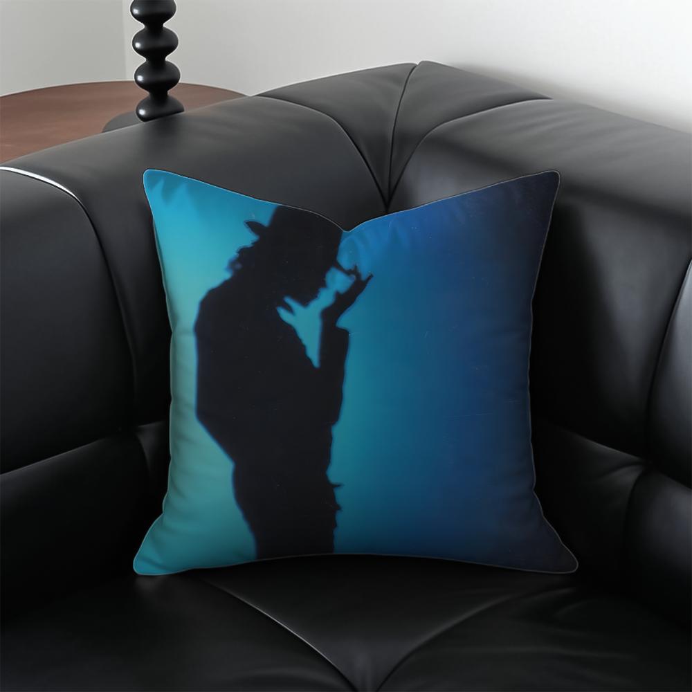 

Mmichael Jackson Pop King Cushion Cover Pillow Case Antidustmite Invisible zipper silky plush cushion 30X30cm