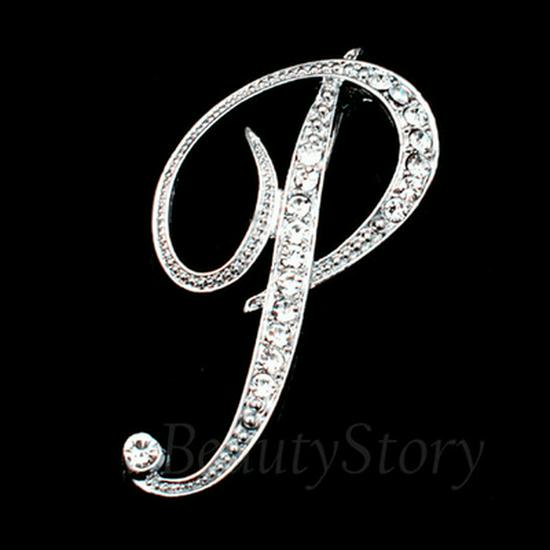 Versatile Rhinestone Alphabet Brooch: Men's Metal Lapel Pin Badge