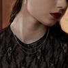 TOU SS014 Layered Ball Chain Necklace