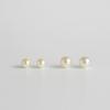 modernlike 14k gold-filled silver modern pearl earrings