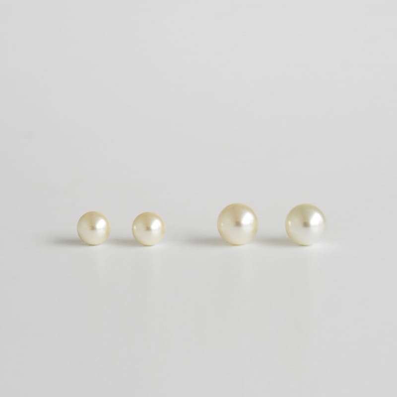 modernlike 14k gold-filled silver modern pearl earrings