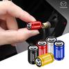 4pcs Car Tyre Valve Cap Bolt-on Nozzle Dust Cap Wheel Valve Cap For Mazda 3 5 6 323 626 RX8 7 MX3 MX5 CX5 Axela Atenza Gadgets