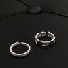 Chic Minimalist Dragon Scale Copper Ring With Exquisite Geometric Style For Fashionable Women