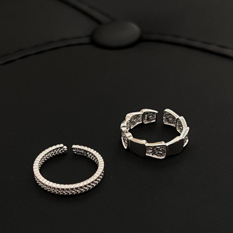Chic Minimalist Dragon Scale Copper Ring With Exquisite Geometric Style For Fashionable Women