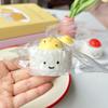 Yousheng Yolk Rice Ball Squeeze Toy, Smiling Cartoon Rice Ball Dumpling Stress Relief Toy, Slow Rebound Fake Food Sensory