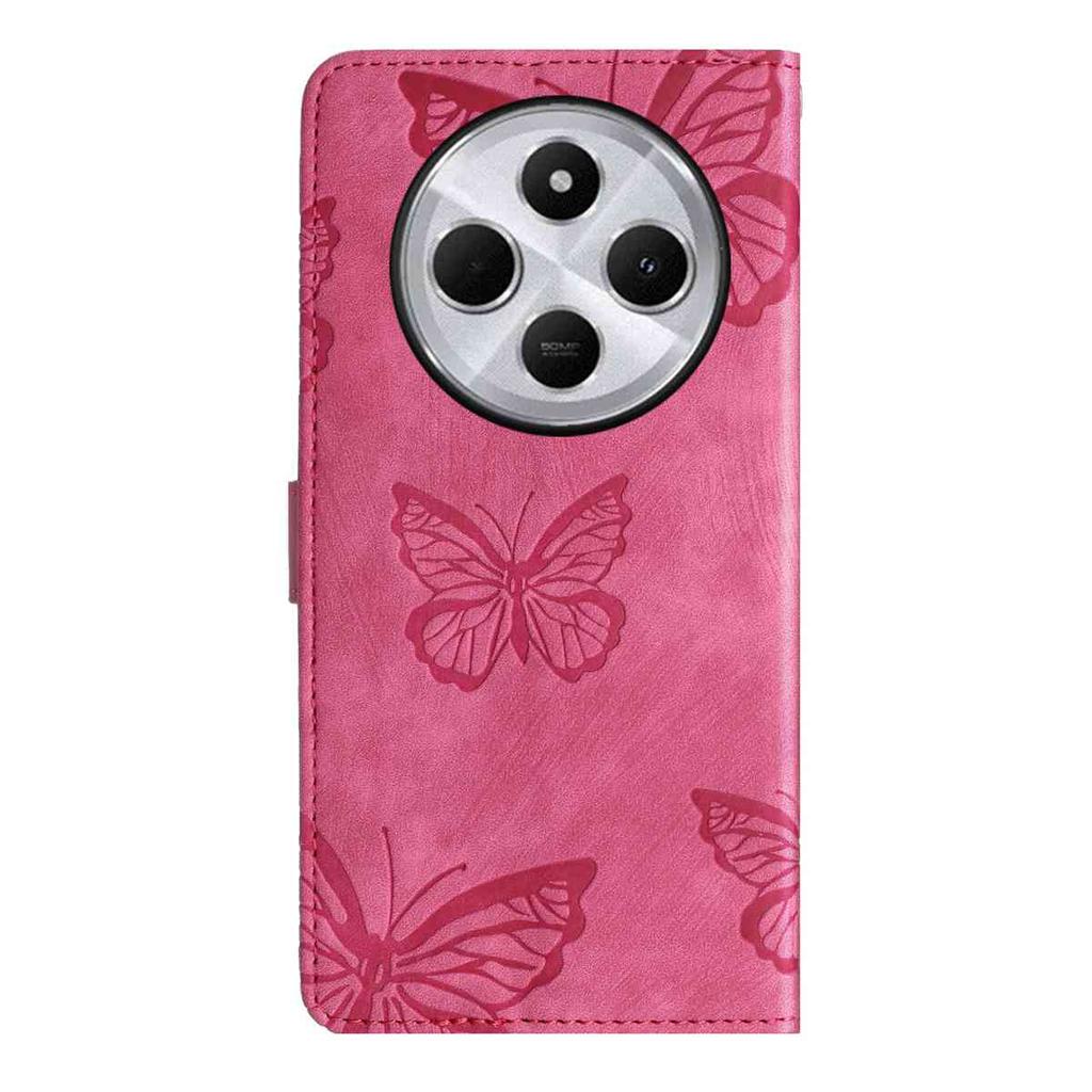 For Xiaomi Redmi Series.Redmi Note 14/Note 12/13C/14C/Xiaomi 14T...Faux Leather Wallet Case with Butterfly Design,Card Slots & Shockproof Protection