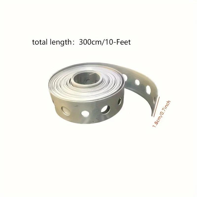 1 Roll Of Galvanized Iron Tape Pre-punched Multi-slot Metal Tape For Pipe Support And Sheet Metal Work Galvanized metal strip