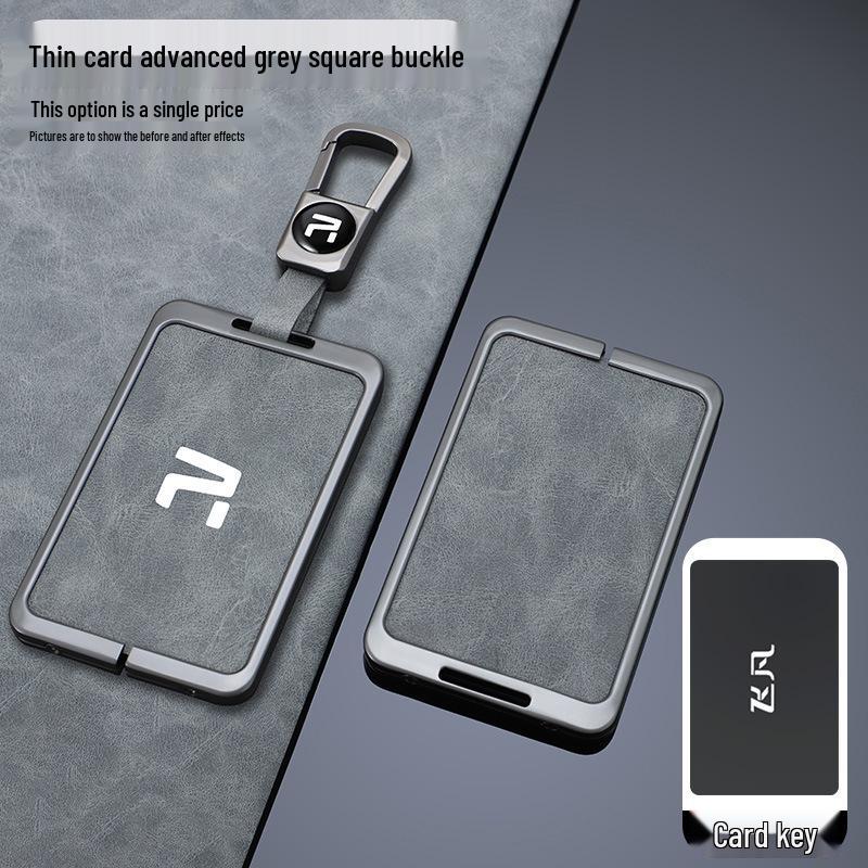 Rising 2024 R7 F7 Key Card Holder: Zinc Alloy NFC Car Case with Buckle for Men