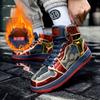 European station couple animation joint shoes glossy foreign trade explosion high-top casual sports shoes thick baseplate shoes men's shoes