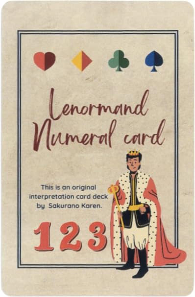Lenormand Numeral Cards Karen Sakurano 44 Cards with Explanation Card [Authentic]