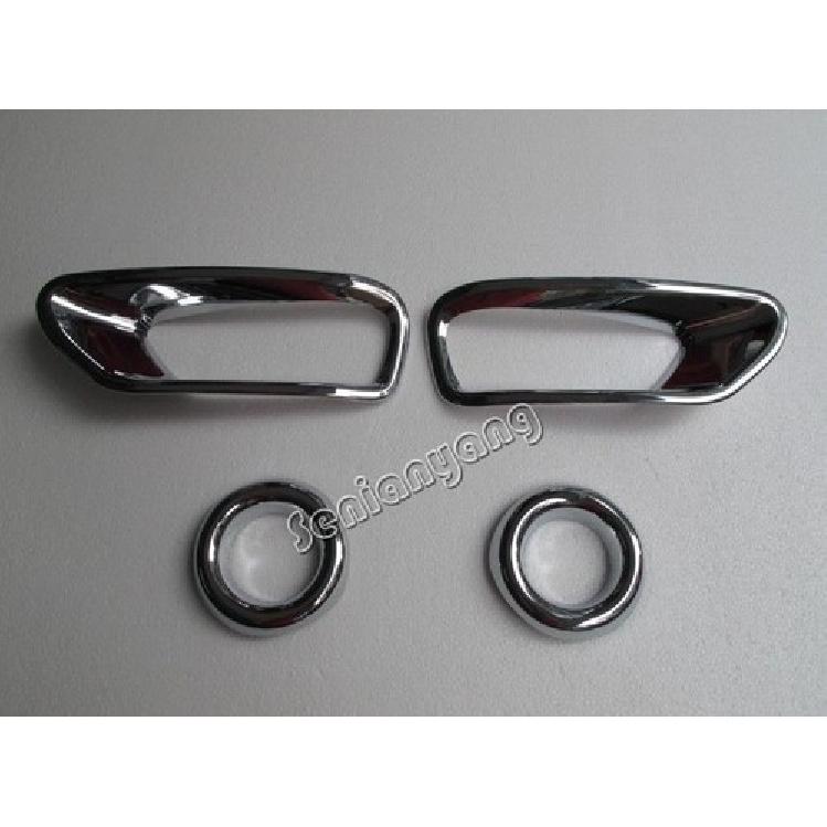 Front +Rear Fog Light Lamp Cover Trim Chrome for 2011-2015 JEEP Compass Full set
