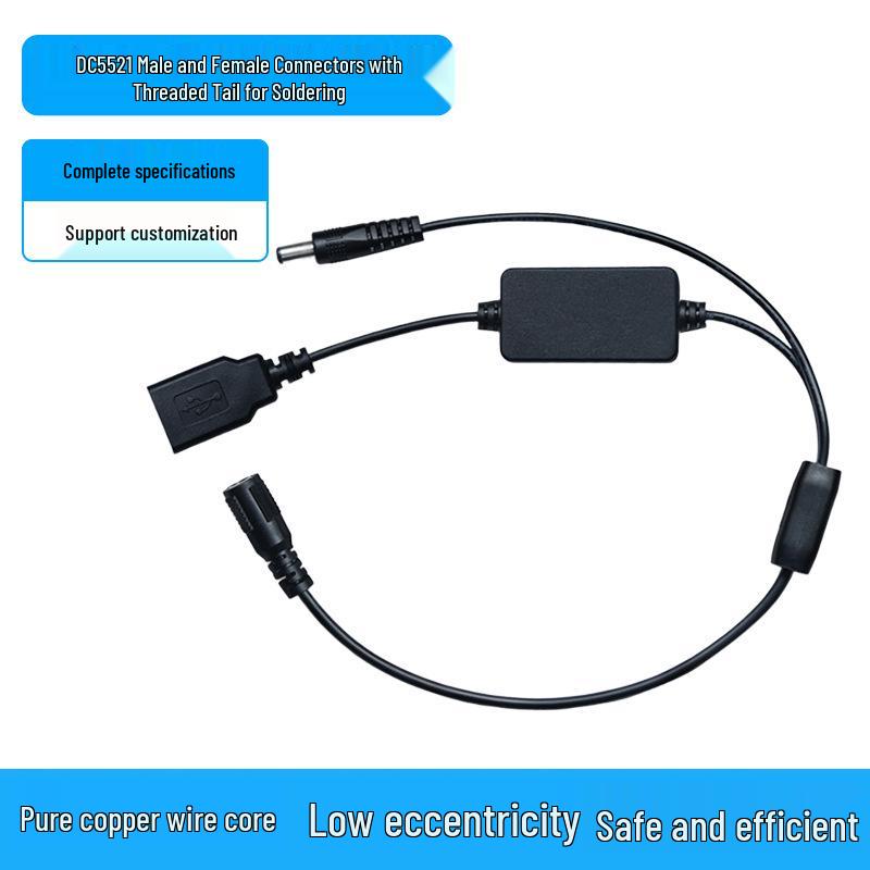

Кабель USB-зарядки с понижением напряжения с 12 В до 5 В, DC5521, female-male