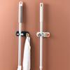 Plastic Hook Free Punching Mop Clip No Trace Mop Rack Bathroom White Sticky Hook For Bathroom Organization Cleaning Tools Home
