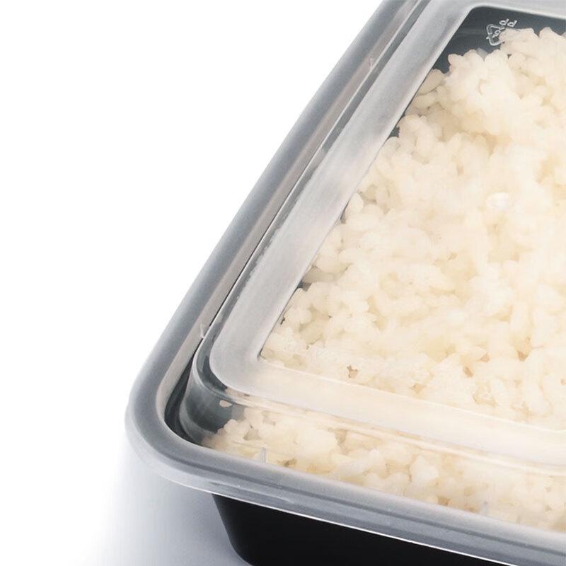 SUNWRAP Disposable 4-Compartment Square Lunch Box with Lid