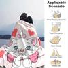 1PC Cute Cartoon Marie Cat Design Blanket, Seasonal Universal, Home Decoration, Throw Blankets, Soft Flannel Throw Blanket, Versatile & Cozy